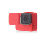 Set Soft Silicone Rubber Frame Protective Case + Lens Cap + Adjustable Wrist Strap For Gopro Hero 5 6 7 Black Camera Accessory