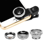 3-in-1 Multifunctional Phone Lens Kit Fish Lens+Macro Lens + Wide Angle Lens Transform Phone Into Professional Camera