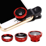 3-in-1 Multifunctional Phone Lens Kit Fish Lens+Macro Lens + Wide Angle Lens Transform Phone Into Professional Camera