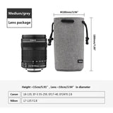 DSLR Camera Bag Lens Case For Nikon Canon Sony Olympus Fuji Lycra Lens Bag Photo Photographic Bag For Camera