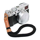 Foleto Camera Strap Leather Wrist Nylon Rope Camera Hand Wrist Strap Band Lanyard for Leica Canon Nikon Sony SLR Camera Belt