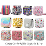 Besegad PU Leather Camera Protective Bag Holder Pouch Case for Fuji Fujifilm Instax Mini 8 8+ 9 Instant Cameras Kit Accessories
