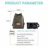 Portable DSLR Camera Bag Canon Universal Drawstring Bags Hand Held Waterproof Canvas Lens Bag for Nikon Sony Pentax Camera Case