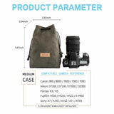 Portable DSLR Camera Bag Canon Universal Drawstring Bags Hand Held Waterproof Canvas Lens Bag for Nikon Sony Pentax Camera Case