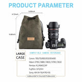 Portable DSLR Camera Bag Canon Universal Drawstring Bags Hand Held Waterproof Canvas Lens Bag for Nikon Sony Pentax Camera Case