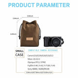 Portable DSLR Camera Bag Canon Universal Drawstring Bags Hand Held Waterproof Canvas Lens Bag for Nikon Sony Pentax Camera Case