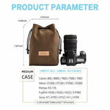 Portable DSLR Camera Bag Canon Universal Drawstring Bags Hand Held Waterproof Canvas Lens Bag for Nikon Sony Pentax Camera Case
