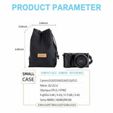 Portable DSLR Camera Bag Canon Universal Drawstring Bags Hand Held Waterproof Canvas Lens Bag for Nikon Sony Pentax Camera Case