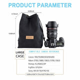 Portable DSLR Camera Bag Canon Universal Drawstring Bags Hand Held Waterproof Canvas Lens Bag for Nikon Sony Pentax Camera Case