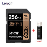 Lexar SD Card 633x Original 95M/s 32GB U1 SDHC 64GB 128GB 256GB 512G U3  SDXC Class 10 Memory Card For 1080p 3D 4K video Camera