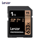 Lexar SD Card 633x Original 95M/s 32GB U1 SDHC 64GB 128GB 256GB 512G U3  SDXC Class 10 Memory Card For 1080p 3D 4K video Camera
