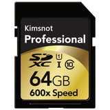 Kimsnot Professional 90Mb/s 64GB 128GB 256GB SDXC SD Card 16GB 32GB SDHC Card Memory Card High Speed 600x For Nikon Canon Camera