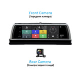 HGDO H100 4 Lens ADAS  Car DVR Camera Video Recorder Mirror 4G 10" Media Rearview Mirror 4 Core Android Dash Cam FHD 1080P GPS