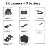 2020 NEW Rc Drone 4k HD Wide Angle Camera 1080P WiFi fpv Drone Dual Camera Quadcopter Real-time transmission Helicopter Toys