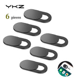 YKZ 6Pcs Mobile Phone Privacy Sticker WebCam Cover Shutter Magnet Slider Plastic For iPhone Web Laptop PC For iPad Tablet Camera
