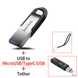 Sandisk USB Flash Drive 32 64 128 16 GB Pendrive 128gb 64gb 32gb 256gb Pen Drive 3.0 USB Stick Disk on Key Memory for Phone