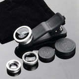 phone lens Fisheye 0.67x Wide Angle Zoom lens fish eye 6x macro lenses Camera Kits with Clip lens on the phone for smartphone