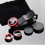 phone lens Fisheye 0.67x Wide Angle Zoom lens fish eye 6x macro lenses Camera Kits with Clip lens on the phone for smartphone