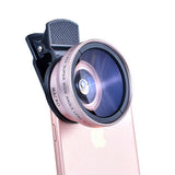 2in1 Lens 0.45X Wide Angle+12.5X Macro Lens Professional HD Phone Camera Lens For iPhone 8 7 6S Plus Xiaomi Samsung LG