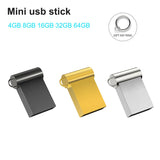 100% Real capacity USB Flash Drives 64gb 128gb mini usb 8GB 16GB 32GB metal pen key usb disk flash memory card pendrive stick