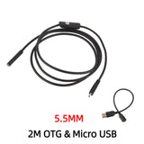 7mm 5.5mm Endoscope Camera Flexible IP67 Waterproof Micro USB industrial Endoscope Camera for Android Phone PC 6LED Adjustable