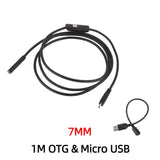 7mm 5.5mm Endoscope Camera Flexible IP67 Waterproof Micro USB industrial Endoscope Camera for Android Phone PC 6LED Adjustable