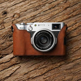 MrStone Fuji X100V camera protective leather case half-set cowhide leather protective case