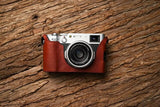 MrStone Fuji X100V camera protective leather case half-set cowhide leather protective case