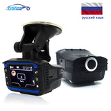 Car DVR Dash Cam Radar Detector gps  HD 720P Russian Voice Video Recorder 140 Degree Angle Multi car dvrs Camera 3 in 1