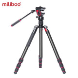 miliboo MUFA Professional Aluminum Portable T Camera Video Tripod with Hydraulic Head Tripod Stand