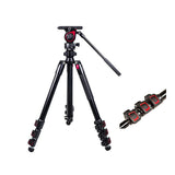 miliboo MUFA Professional Aluminum Portable T Camera Video Tripod with Hydraulic Head Tripod Stand