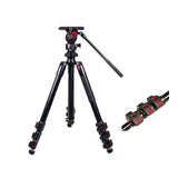 miliboo MUFA Professional Aluminum Portable T Camera Video Tripod with Hydraulic Head Tripod Stand