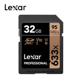 Lexar memory card Original sd card 16gb 32gb U1 SDHC 64gb 128gb U3 SDXC High speed 95MB/s for Digital SLR/HD camera
