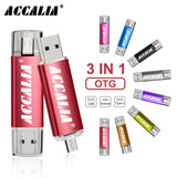OTG 3 IN 1 pendrive 128GB 64GB cle usb memory 32GB 16GB pen drive 8GB 4GB flash usb pen Type-C Key usb flash stick business Gift