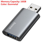 Baseus USB Flash Drive 16GB 32GB 64GB Pendrive U Disk USB Memory Stick USB Pen Drive With USB Charger For Laptop Computer Car