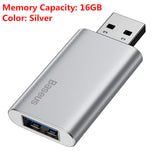 Baseus USB Flash Drive 16GB 32GB 64GB Pendrive U Disk USB Memory Stick USB Pen Drive With USB Charger For Laptop Computer Car