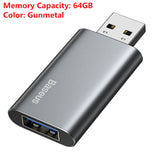 Baseus USB Flash Drive 16GB 32GB 64GB Pendrive U Disk USB Memory Stick USB Pen Drive With USB Charger For Laptop Computer Car