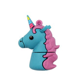New Style Cartoon Unicorn Pen Drive 64gb 32gb usb flash drive 128gb cute horse pendrive real capacity 4gb 8gb 16gb memory stick