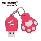 USB flash Drive 4GB 8gb 16gb Cat paw Pen drive Cartoon pendrive 32GB USB Stick Flash Drive 64GB USB Flash Key Chain